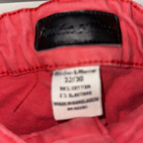Bleeker & Mercer slim skinny fit distressed denim jeans size 32 x 30l - Picture 6 of 9